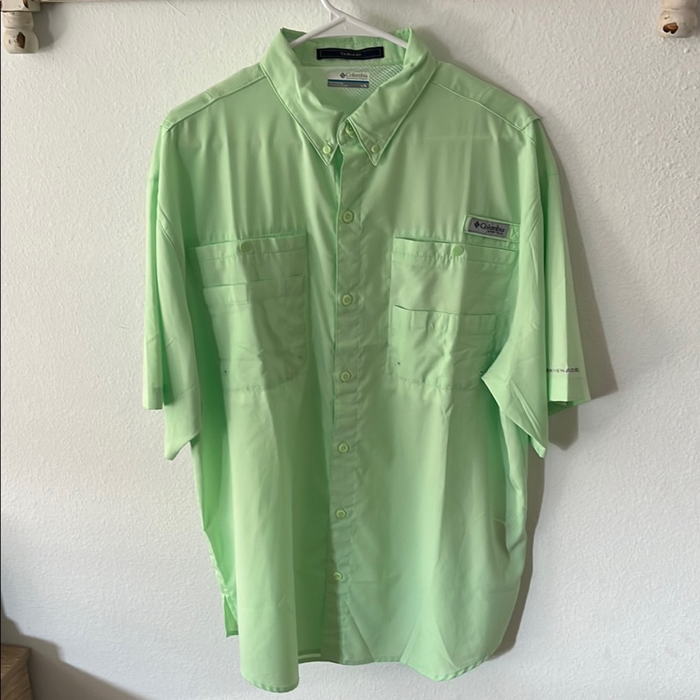 Columbia Green Tamiami PFG fishing shirt